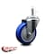Service Caster 4'' Blue Polyurethane Wheel Swivel 7/16'' Grip Ring Stem Caster SCC-GR20S414-PPUB-BLUE-716138 - alternate 3